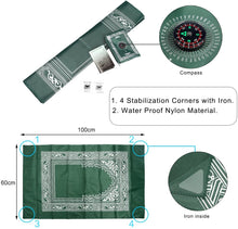 Load image into Gallery viewer, Praying Rug,Hitopin Travel Prayer Mat with Compass Pocket Sized Carry Bag and Attached Compass Praying Rug Portable Nylon Waterproof Easy Praying Mat 60100cm