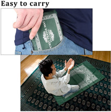 Load image into Gallery viewer, Praying Rug,Hitopin Travel Prayer Mat with Compass Pocket Sized Carry Bag and Attached Compass Praying Rug Portable Nylon Waterproof Easy Praying Mat 60100cm