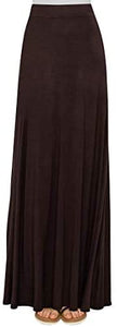 Lock and Love Women's Print/Solid High Waist Maxi Skirt-Made in U.S.A. - Zainab's Closet