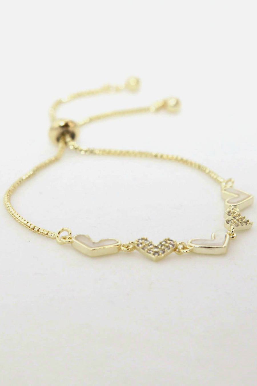 Hearts Gold Plated Bracelet