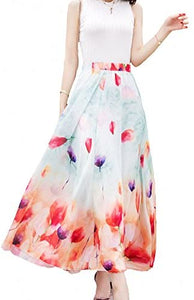 Afibi Womens Full/Ankle Length Blending Maxi Chiffon Long Skirt - Zainab's Closet