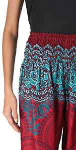 Joob Joob Women's Comfy Bohemian Tapered Elephant Loose Yoga Travel Pajama Lounge Pants - Zainab's Closet
