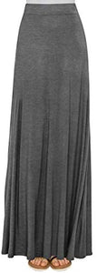 Lock and Love Women's Print/Solid High Waist Maxi Skirt-Made in U.S.A. - Zainab's Closet