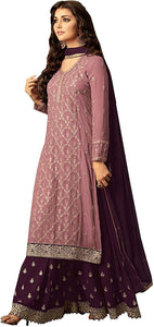Delisa Indian/Pakistani Ethnic Wear Georgette Plaazosharara for Women