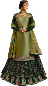 Delisa New Indian/Pakistani Eid Special Party/Ethnic wear Georgette Straight Ghagra Style Salwar for Womens