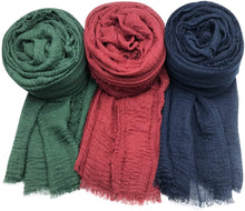 Load image into Gallery viewer, MANSHU 3 PCS Soft Large Scarf Shawl Wrap Hijab - Zainab&#39;s Closet