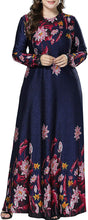 Load image into Gallery viewer, Qianliniuinc Womens Abaya Maxi Dress - Lady Long Sleeve Gown(M-4XL)