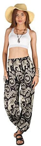 Joob Joob Women's Comfy Bohemian Tapered Elephant Loose Yoga Travel Pajama Lounge Pants - Zainab's Closet
