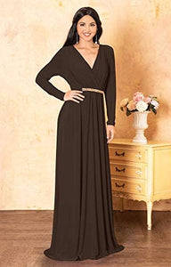KOH KOH V-Neck Flowy Formal Kaftan Dress - Zainab's Closet