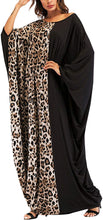 Load image into Gallery viewer, Flygo Women&#39;s Batwing Plaid Floral Printed Short Sleeve Oversized Maxi Dress