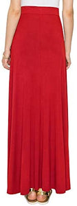 Lock and Love Women's Print/Solid High Waist Maxi Skirt-Made in U.S.A. - Zainab's Closet