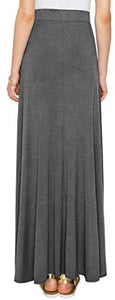 Lock and Love Women's Print/Solid High Waist Maxi Skirt-Made in U.S.A. - Zainab's Closet