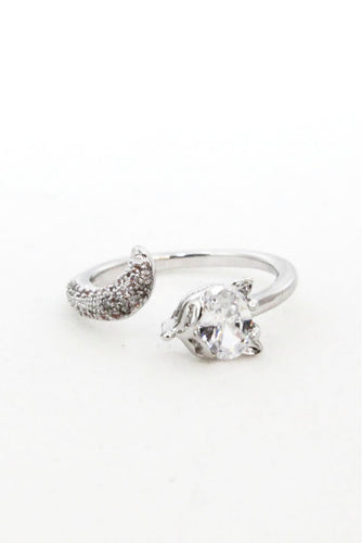 Silver Plated Fox Ring