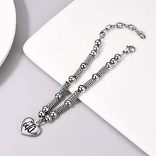 Load image into Gallery viewer, PROSTEEL Childrens&#39; Allah Bracelet, Islamic Jewelry Stainless Steel Beaded Chain Bracelet, fits Wrist from 5.9&#39;&#39; to 7.9&#39;&#39;