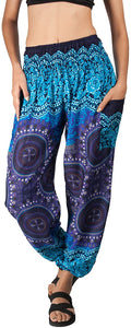 Joob Joob Women's Comfy Bohemian Tapered Elephant Loose Yoga Travel Pajama Lounge Pants - Zainab's Closet