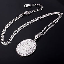 Load image into Gallery viewer, U7 Unisex Platinum / 18K Gold Plated Allah Pendant with 22 inch Link Chain Necklace
