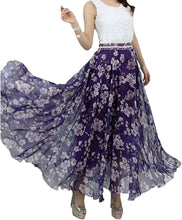 Load image into Gallery viewer, Afibi Womens Full/Ankle Length Blending Maxi Chiffon Long Skirt - Zainab&#39;s Closet