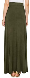 Lock and Love Women's Print/Solid High Waist Maxi Skirt-Made in U.S.A. - Zainab's Closet