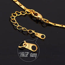 Load image into Gallery viewer, U7 Unisex Platinum / 18K Gold Plated Allah Pendant with 22 inch Link Chain Necklace