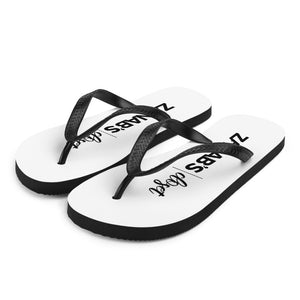 ZC Black & White Flip Flops - Zainab's Closet