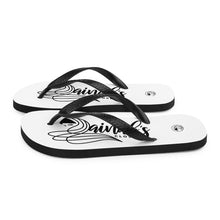 Load image into Gallery viewer, ZC Black &amp; White Flip Flops (2) - Zainab&#39;s Closet