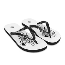 Load image into Gallery viewer, ZC Black &amp; White Flip Flops (2) - Zainab&#39;s Closet