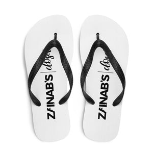 ZC Black & White Flip Flops - Zainab's Closet