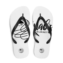 Load image into Gallery viewer, ZC Black &amp; White Flip Flops (2) - Zainab&#39;s Closet