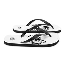 Load image into Gallery viewer, ZC Black &amp; White Flip Flops (2) - Zainab&#39;s Closet