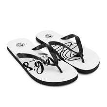 Load image into Gallery viewer, ZC Black &amp; White Flip Flops (2) - Zainab&#39;s Closet