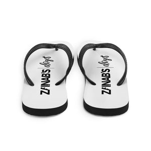ZC Black & White Flip Flops - Zainab's Closet
