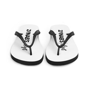 ZC Black & White Flip Flops - Zainab's Closet