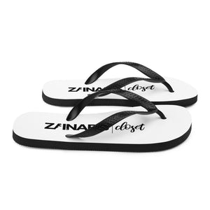 ZC Black & White Flip Flops - Zainab's Closet