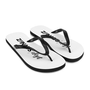 ZC Black & White Flip Flops - Zainab's Closet