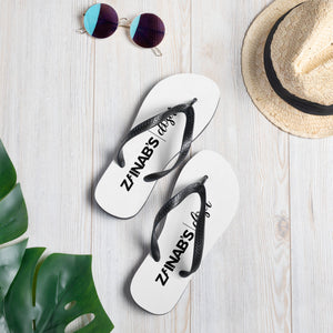 ZC Black & White Flip Flops - Zainab's Closet