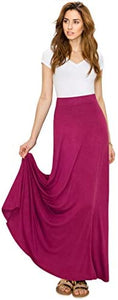 Lock and Love Women's Print/Solid High Waist Maxi Skirt-Made in U.S.A. - Zainab's Closet