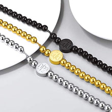 Load image into Gallery viewer, PROSTEEL Childrens&#39; Allah Bracelet, Islamic Jewelry Stainless Steel Beaded Chain Bracelet, fits Wrist from 5.9&#39;&#39; to 7.9&#39;&#39;