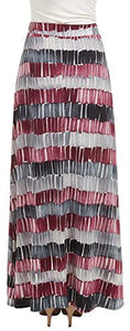 Lock and Love Women's Print/Solid High Waist Maxi Skirt-Made in U.S.A. - Zainab's Closet