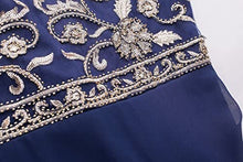 Load image into Gallery viewer, MANER Chiffon Beaded Sequin 3/4 Sleeve Long Gown - Zainab&#39;s Closet