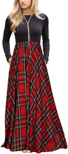 Load image into Gallery viewer, ZESICA Women&#39;s Floral Print Long Sleeve Pockets Empire Waist Pleated Long Maxi Dress