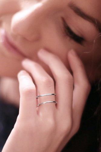 Double Line Clasp Ring