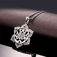 Load image into Gallery viewer, U7 Unisex Platinum / 18K Gold Plated Allah Pendant with 22 inch Link Chain Necklace