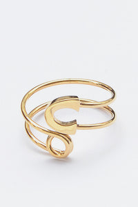 Safety Pin Ring Gold/Silver