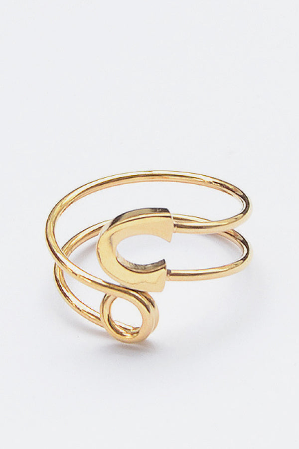 Safety Pin Ring Gold/Silver