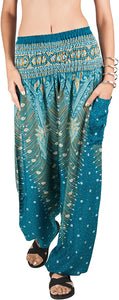 Joob Joob Women's Comfy Bohemian Tapered Elephant Loose Yoga Travel Pajama Lounge Pants - Zainab's Closet