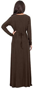 KOH KOH V-Neck Flowy Formal Kaftan Dress - Zainab's Closet