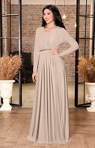 KOH KOH V-Neck Flowy Formal Kaftan Dress - Zainab's Closet