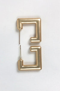 Geometric Thick Rectangle Earrings