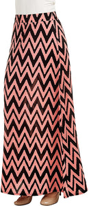 Lock and Love Women's Print/Solid High Waist Maxi Skirt-Made in U.S.A. - Zainab's Closet