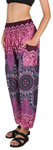 Joob Joob Women's Comfy Bohemian Tapered Elephant Loose Yoga Travel Pajama Lounge Pants - Zainab's Closet